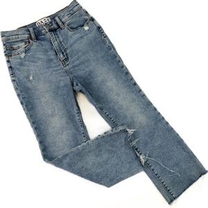 Daze Jeans Womens 27 Petite High Rise Ankle Crop Raw Hem Stretch